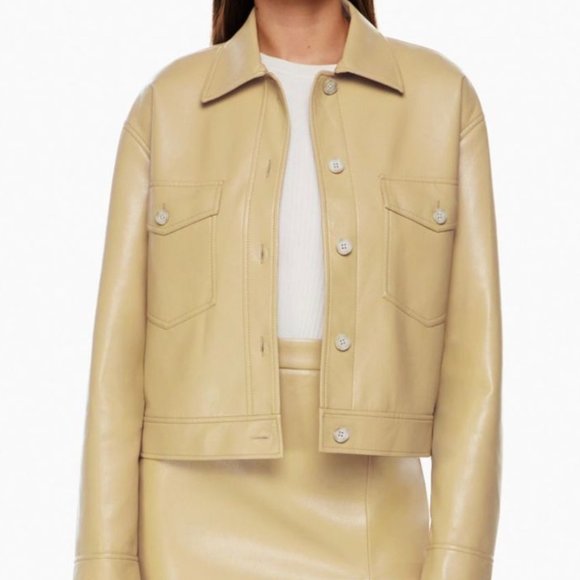 Aritzia Wilfred Vegan Leather Jacket - Picture 1 of 5